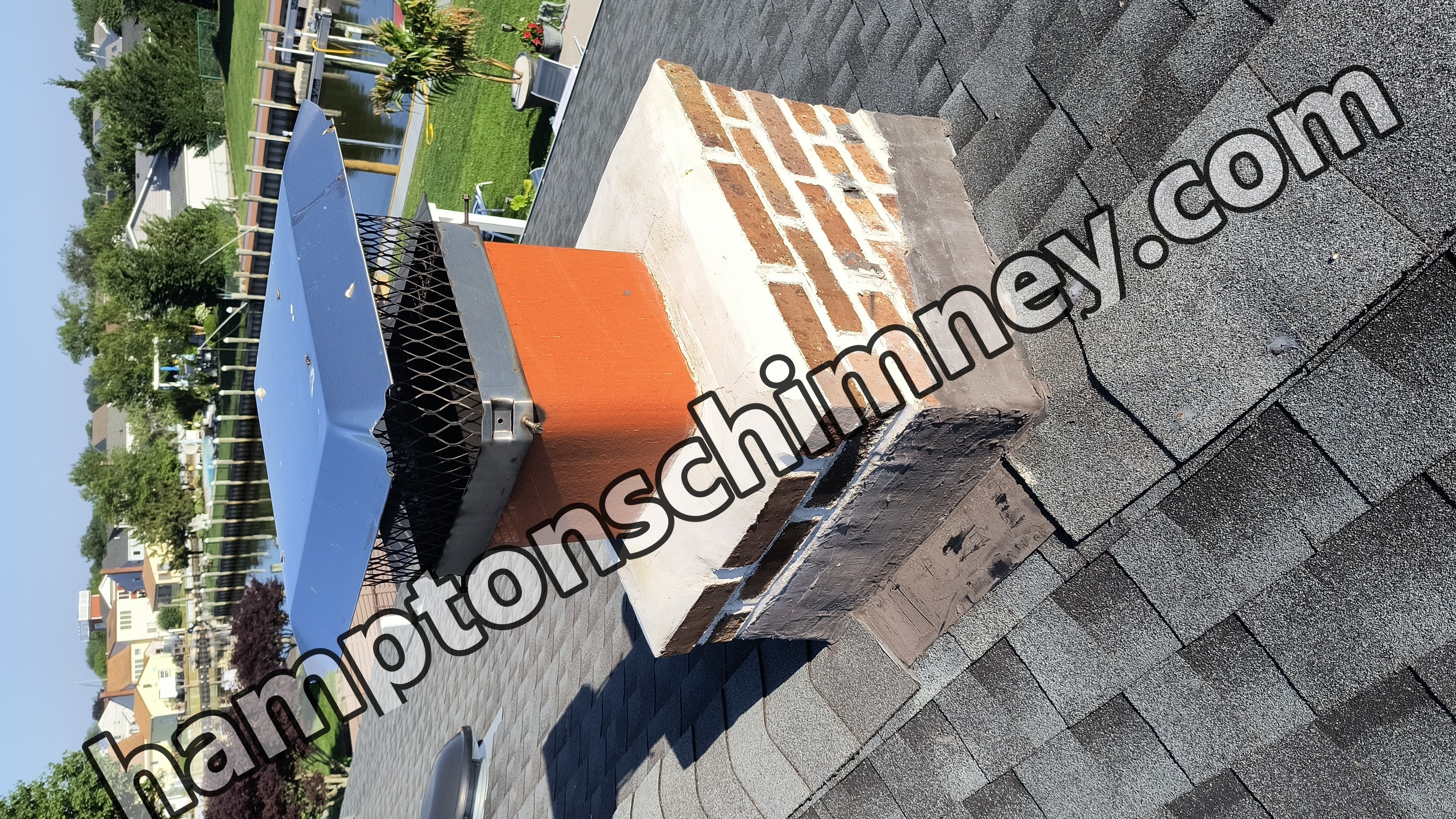 Full chimney masonry rebuild and restoration in The Hamptons, NY
